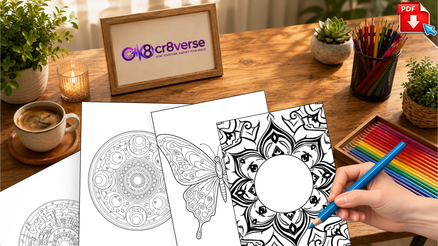 🖤 Mandala Relax – 30 Oldalas Felnőtt Színezőcsomag ✨