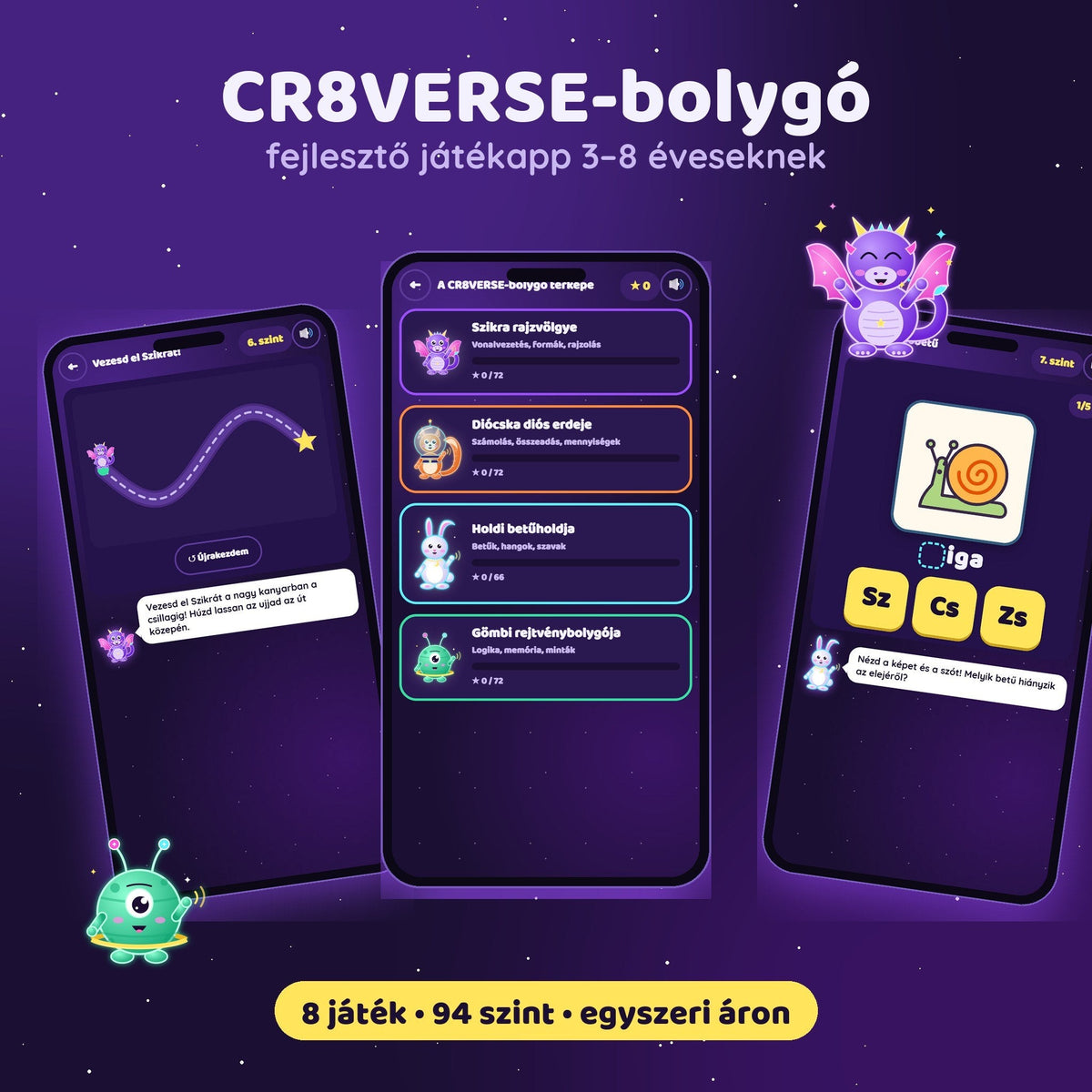 CR8VERSE-bolygó fejlesztő játékapp – képernyőképek telefonon