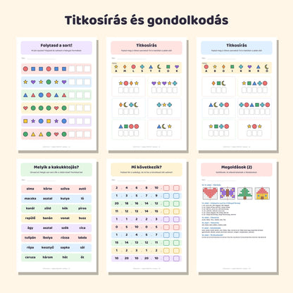 Első osztályos fejlesztő füzet: Logikai fejtörők 1. osztályosoknak – mintaoldalak 2