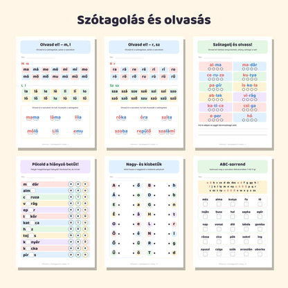 Első osztályos fejlesztő füzet: Olvasásgyakorló 1. osztályosoknak – mintaoldalak 1