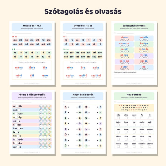 Első osztályos fejlesztő füzet: Olvasásgyakorló 1. osztályosoknak – mintaoldalak 1
