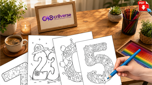 🔢 Vidám Számszínező Gyerekeknek – 30 Tanulós Színezőoldal PDF-ben 🎨
